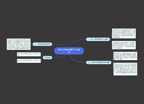 两个公司合并属于什么整合