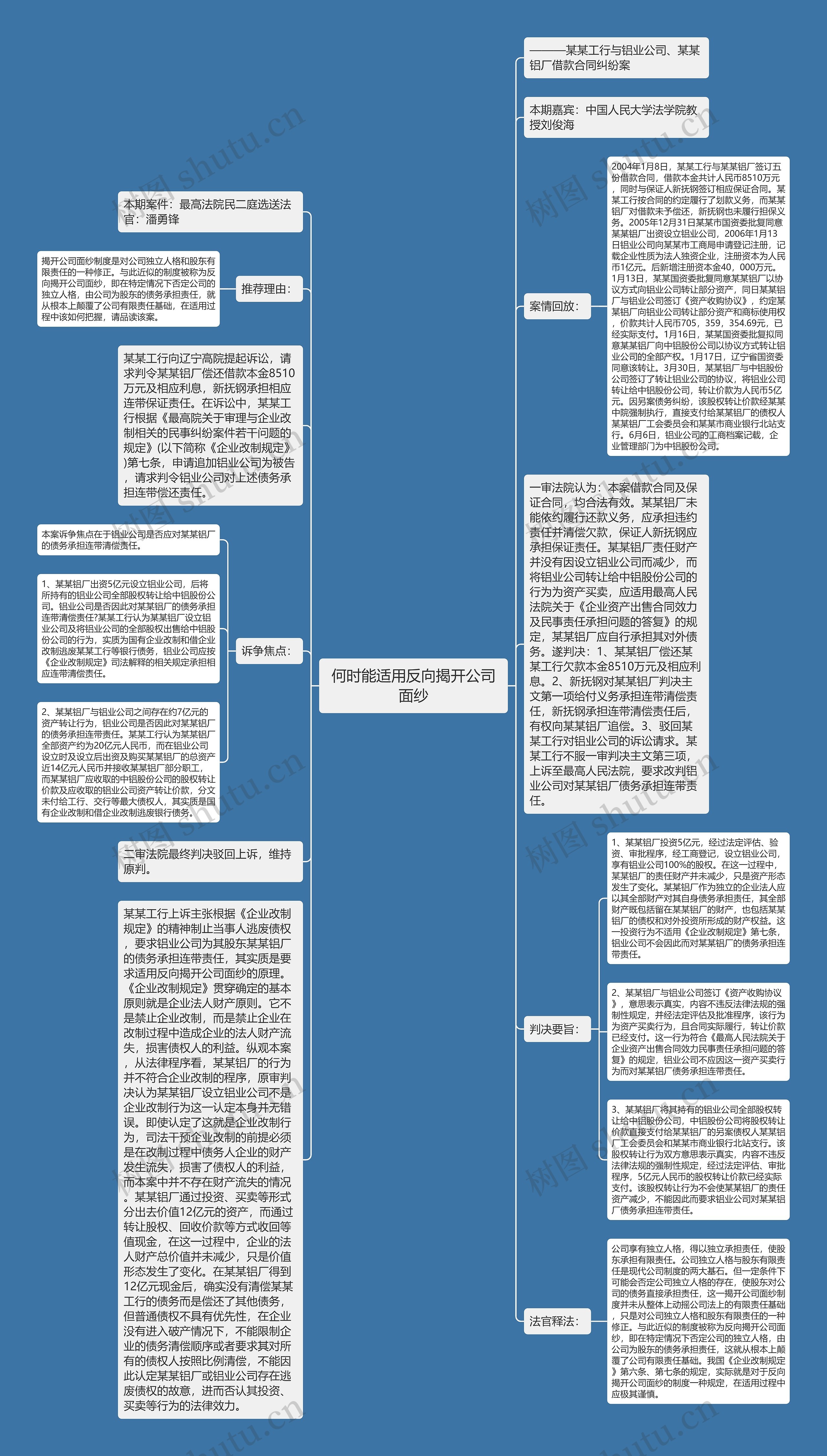 何时能适用反向揭开公司面纱思维导图