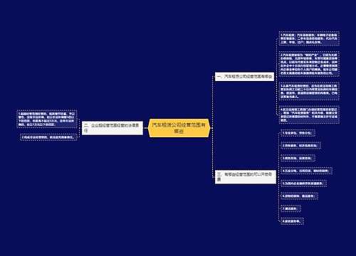 汽车租赁公司经营范围有哪些