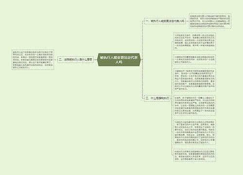 被执行人能变更法定代表人吗