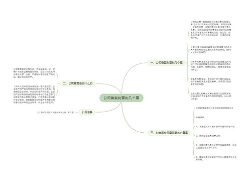 公司备案刻章刻几个章