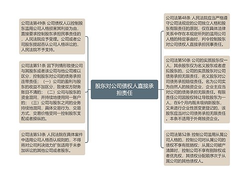 股东对公司债权人直接承担责任