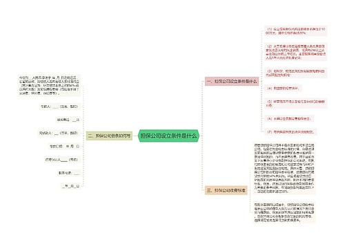 担保公司设立条件是什么