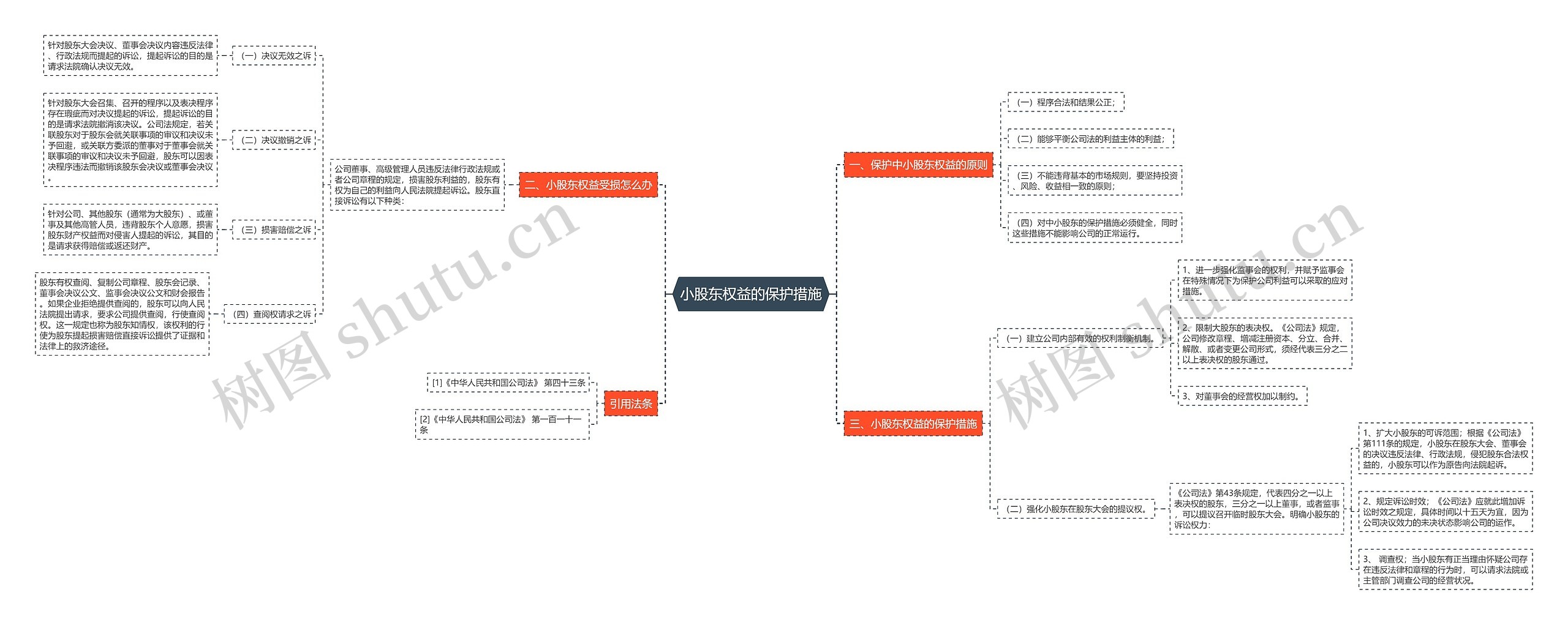 小股东权益的保护措施思维导图