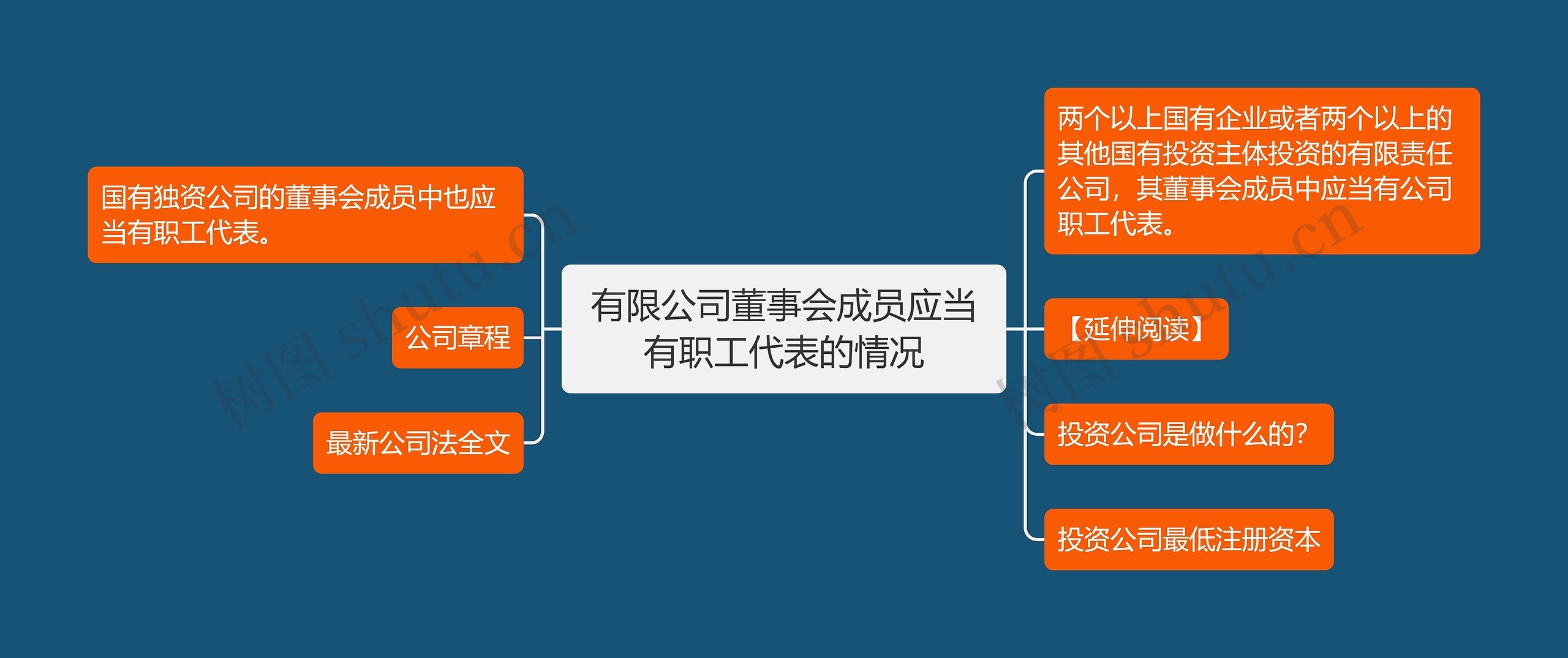 有限公司董事会成员应当有职工代表的情况思维导图