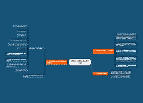 小规模公司更换法人怎么办理?