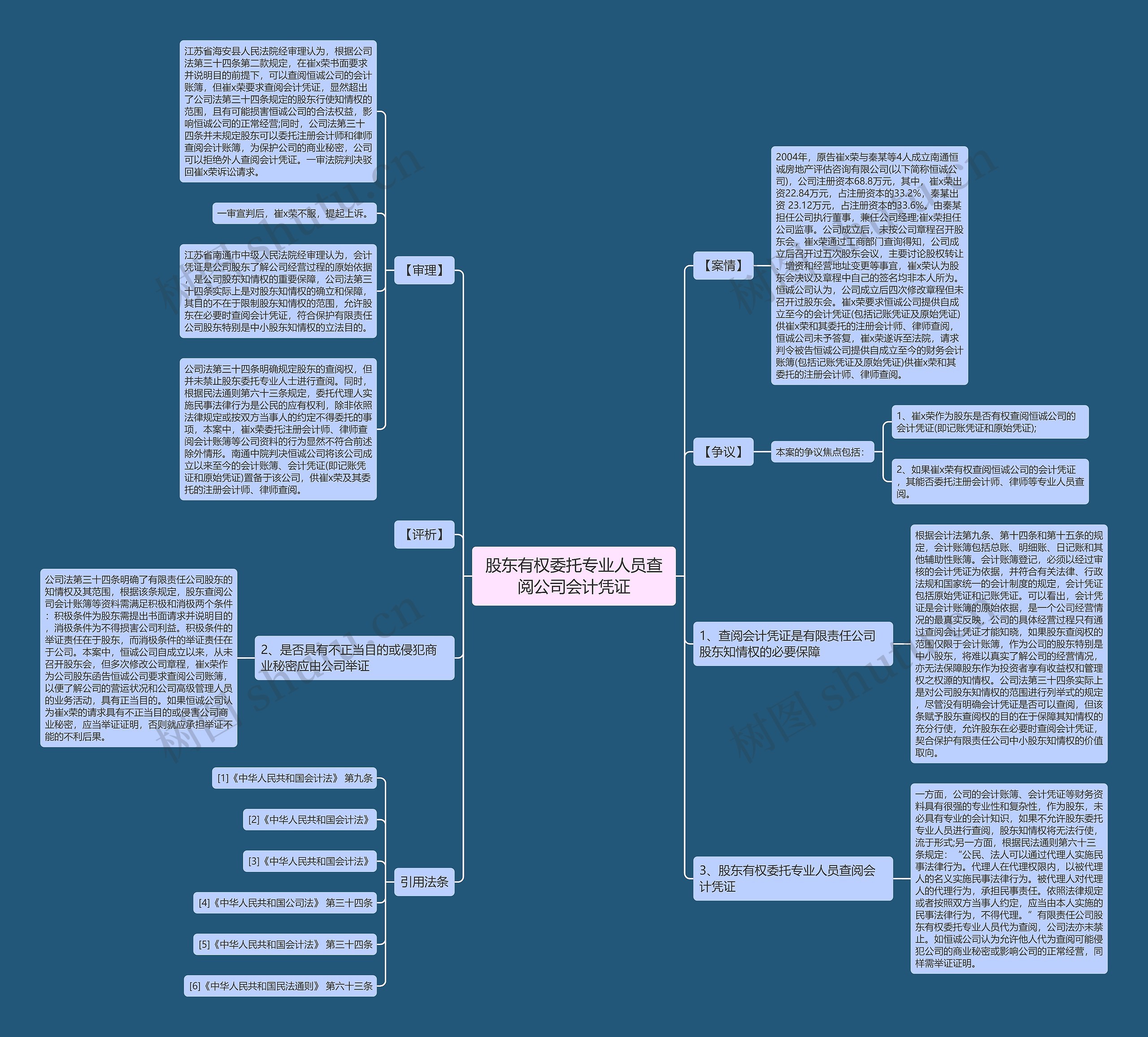 股东有权委托专业人员查阅公司会计凭证思维导图