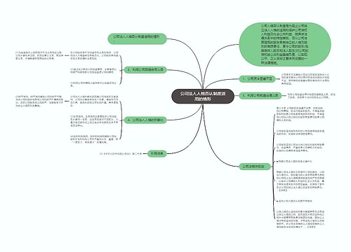 公司法人人格否认制度适用的情形