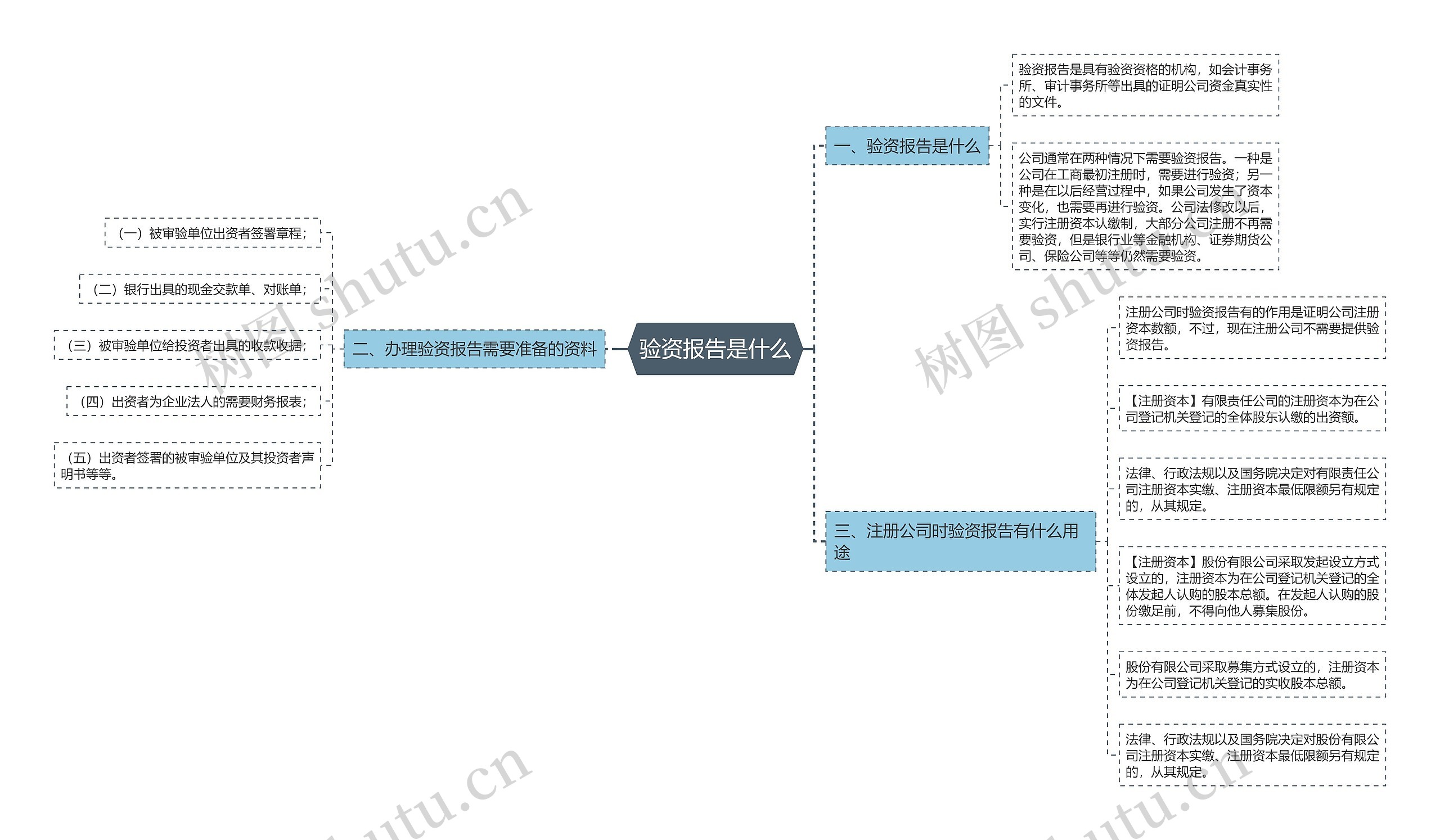 验资报告是什么思维导图