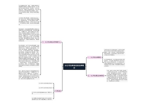 分公司法律责任的法律规定