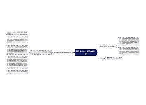 股东大会决议主要有哪些内容