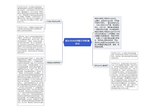 股东会决议同股不同权遭诉讼