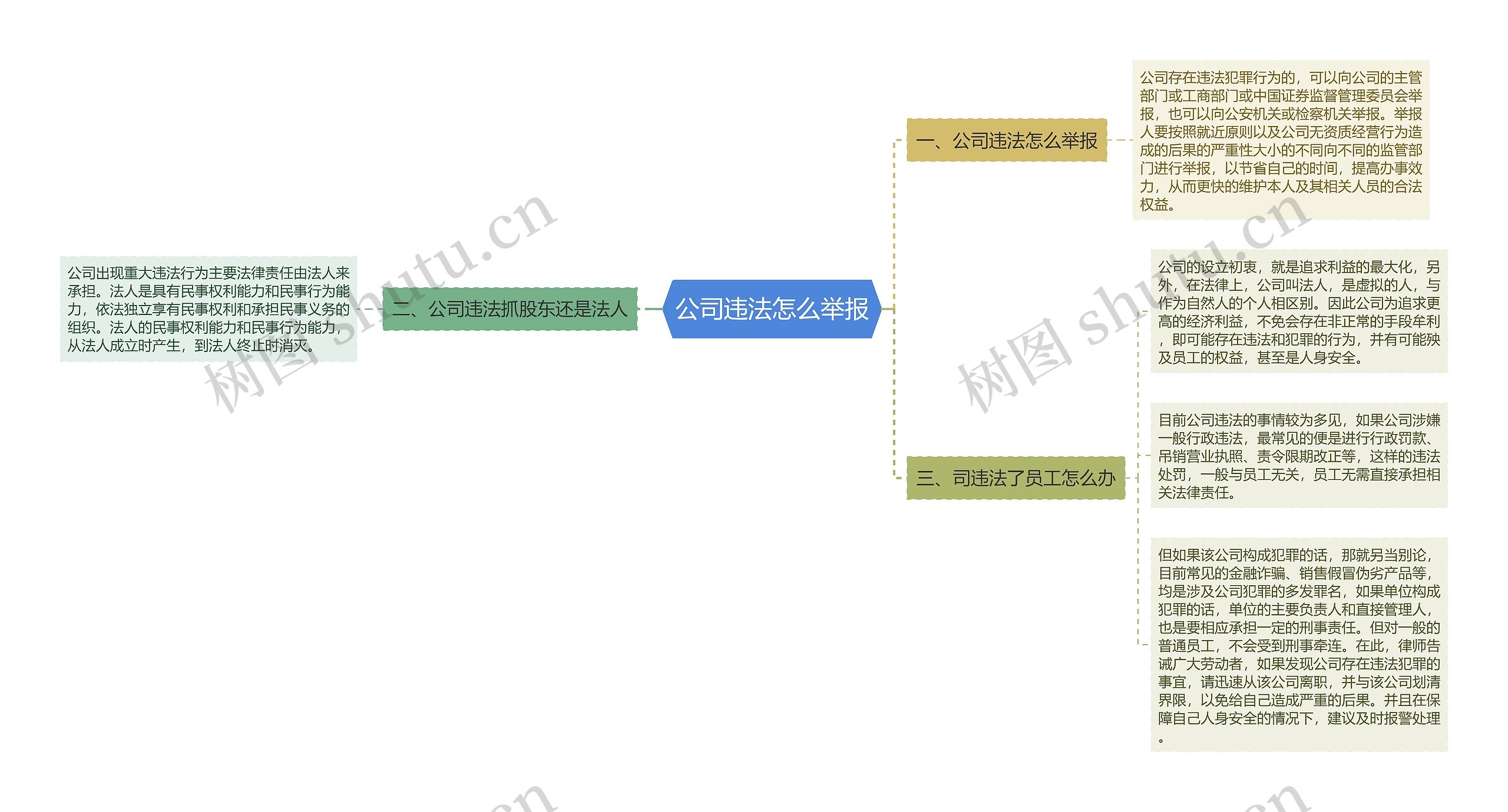 公司违法怎么举报思维导图