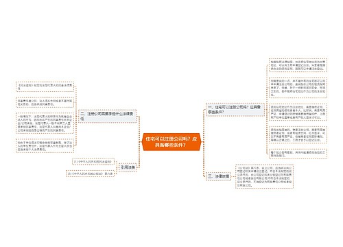 住宅可以注册公司吗？应具备哪些条件？
