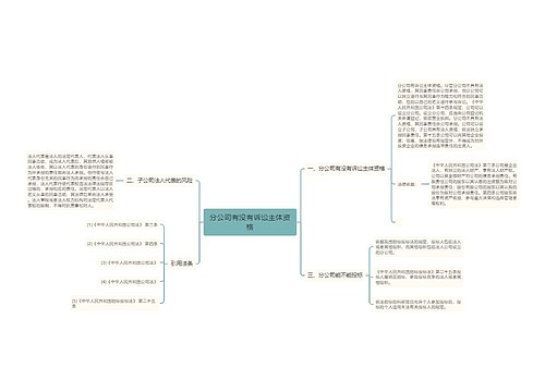 分公司有没有诉讼主体资格