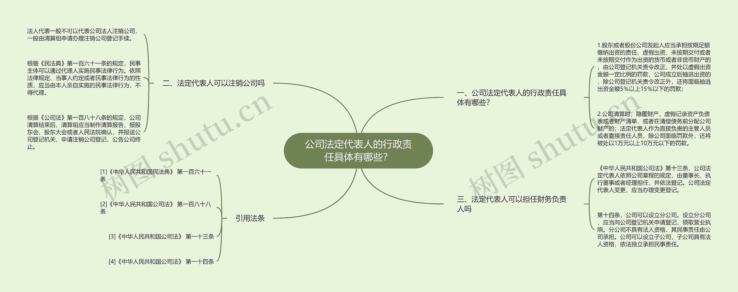 公司法定代表人的行政责任具体有哪些？