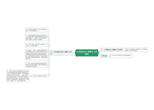 公司更改法人需要本人到场吗