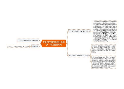 开公司注册资金是什么意思，可以随便写吗