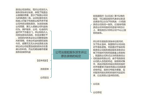 公司法提起股东派生诉讼原告资格的规定