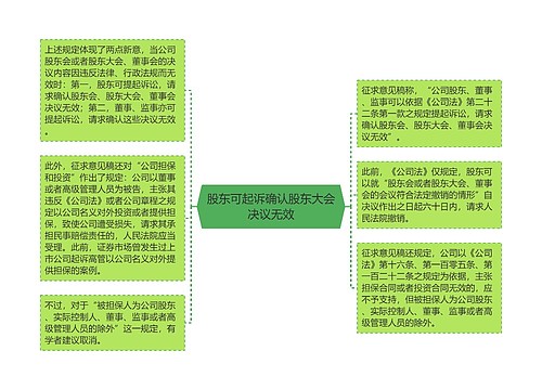 股东可起诉确认股东大会决议无效