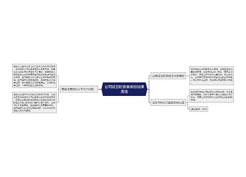 公司设立时谁来承担法律责任