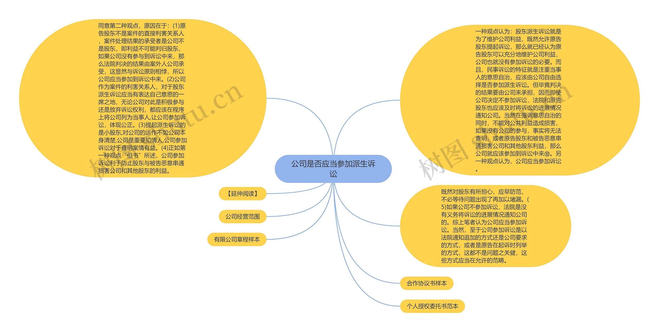 公司是否应当参加派生诉讼思维导图