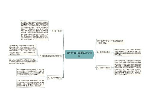 股东协议中重要的几个条款