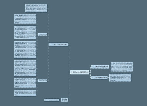 公司法人的风险是怎样