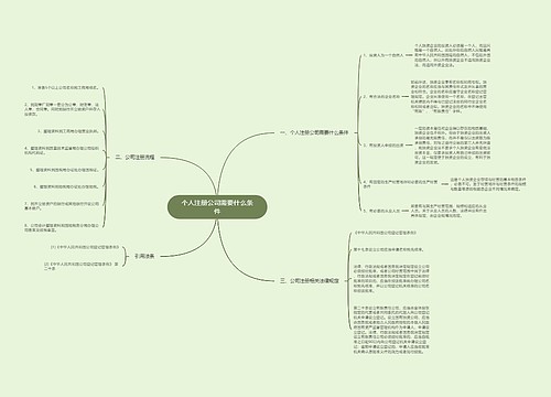 个人注册公司需要什么条件