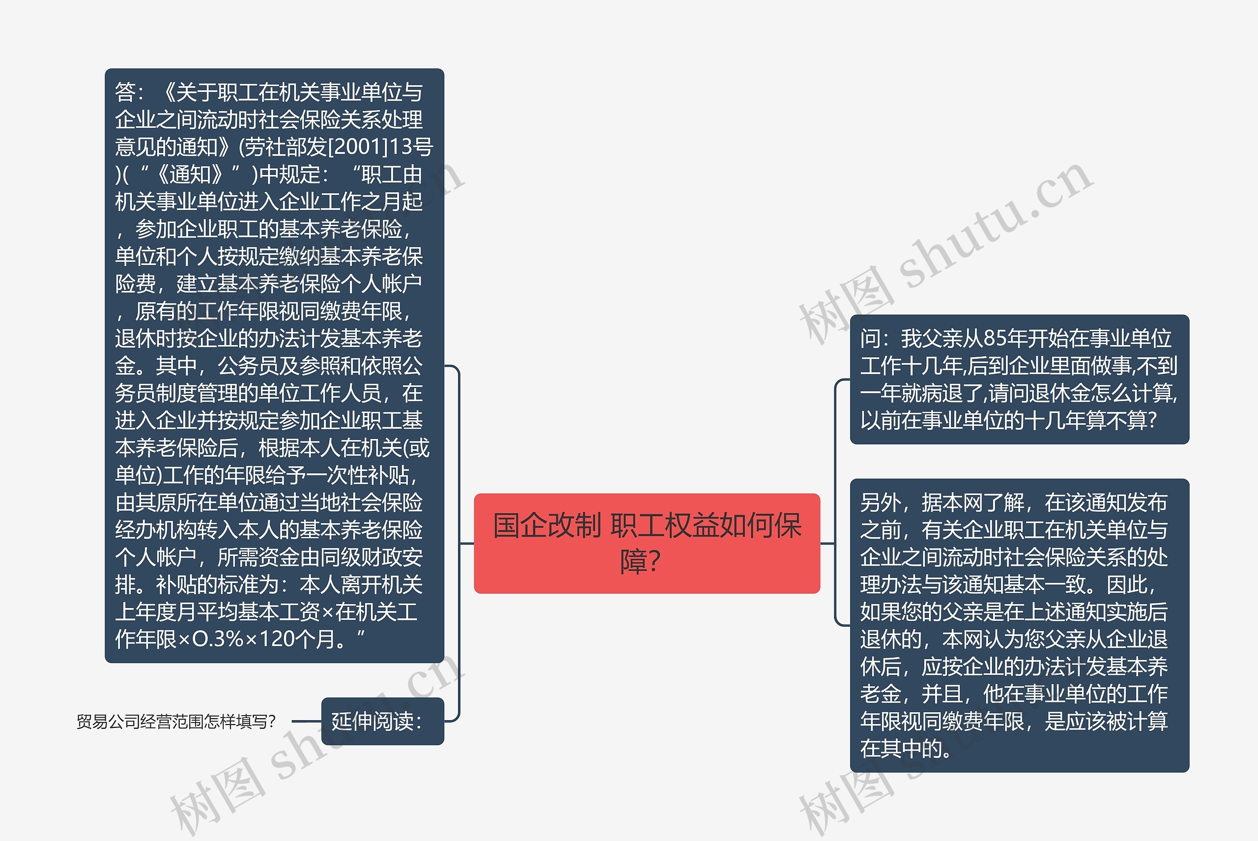 国企改制 职工权益如何保障？思维导图