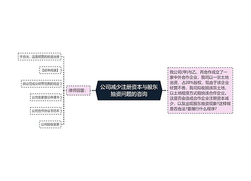 公司减少注册资本与股东抽资问题的咨询