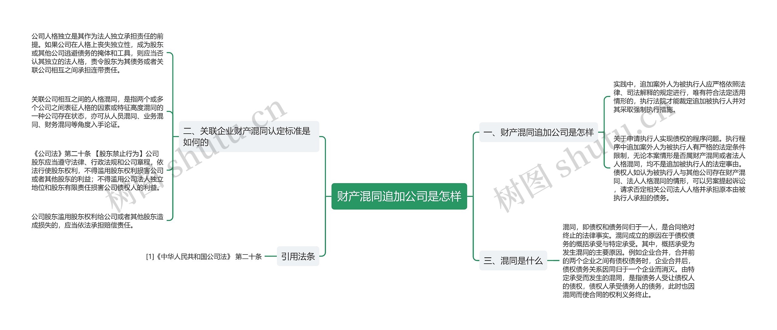 财产混同追加公司是怎样思维导图