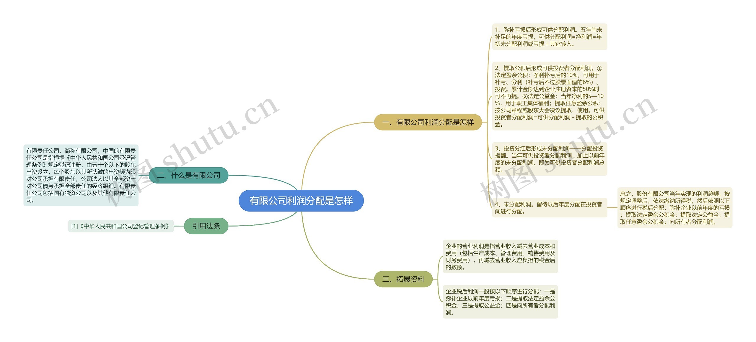 有限公司利润分配是怎样思维导图