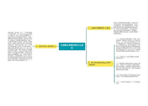 注册股东需要承担什么责任