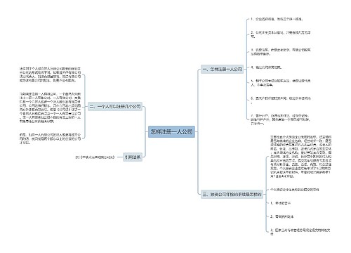 怎样注册一人公司