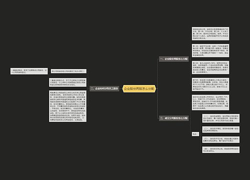 企业股份两股怎么分配