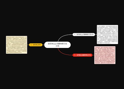 股权转让必须要有银行流水吗