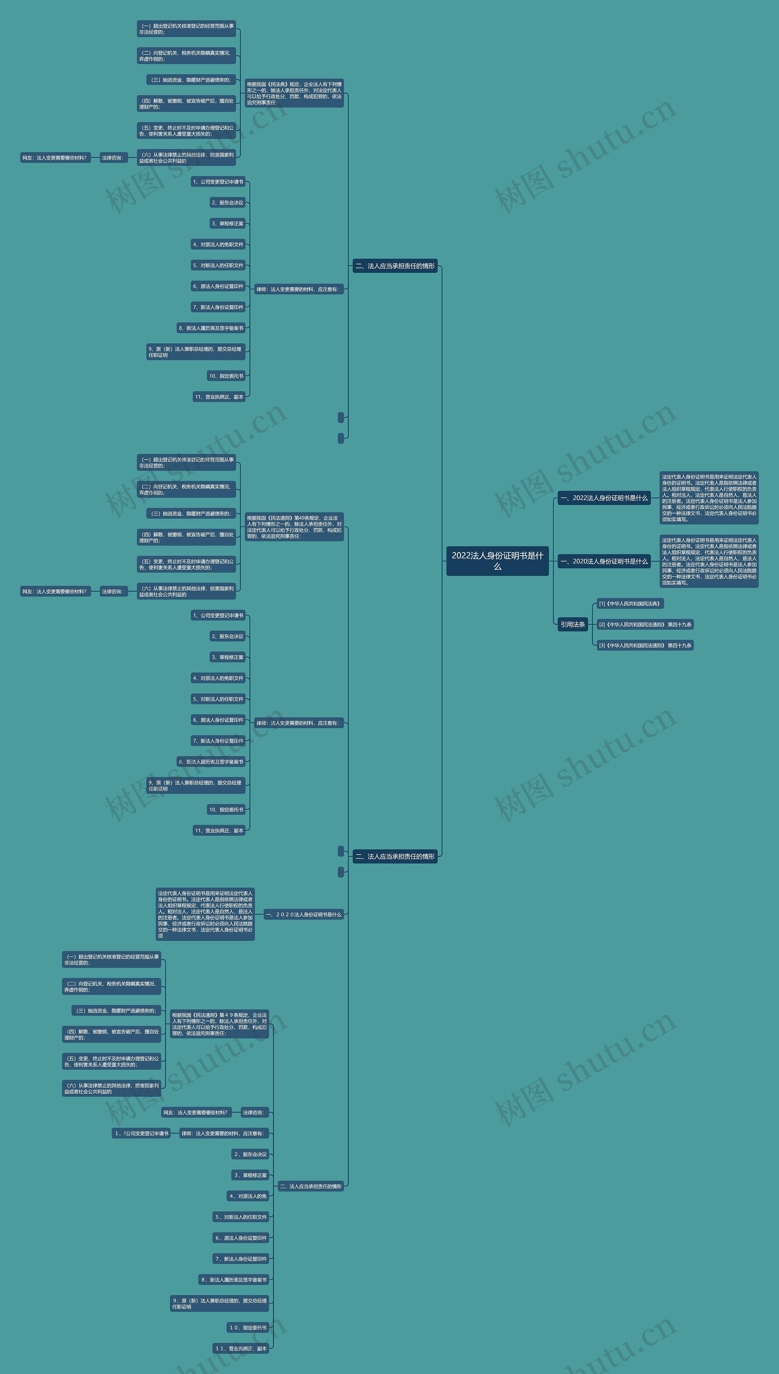2022法人身份证明书是什么思维导图