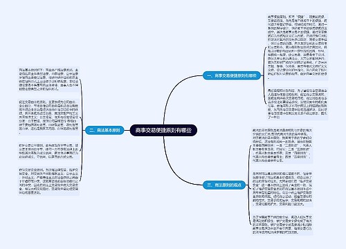 商事交易便捷原则有哪些