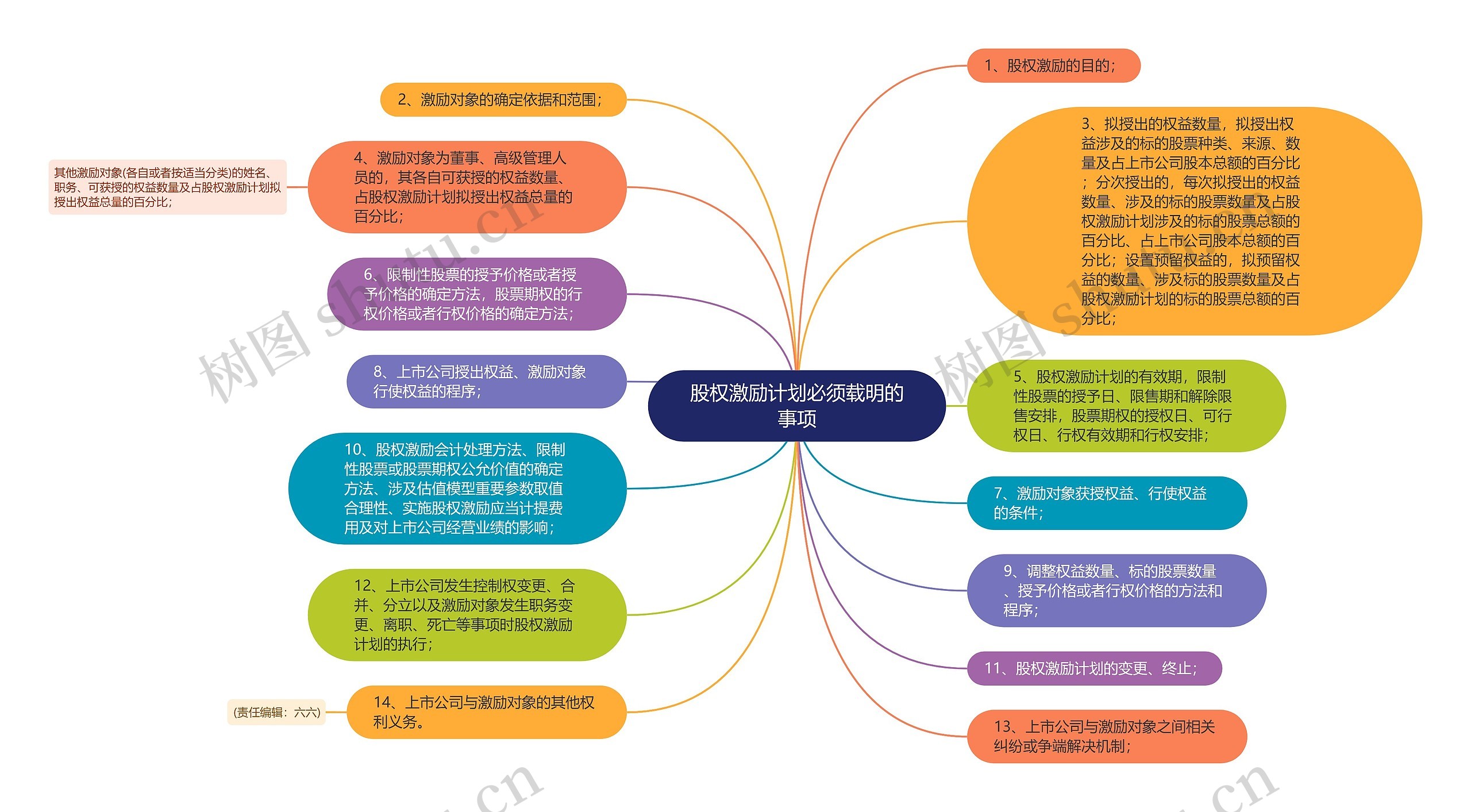 股权激励计划必须载明的事项思维导图