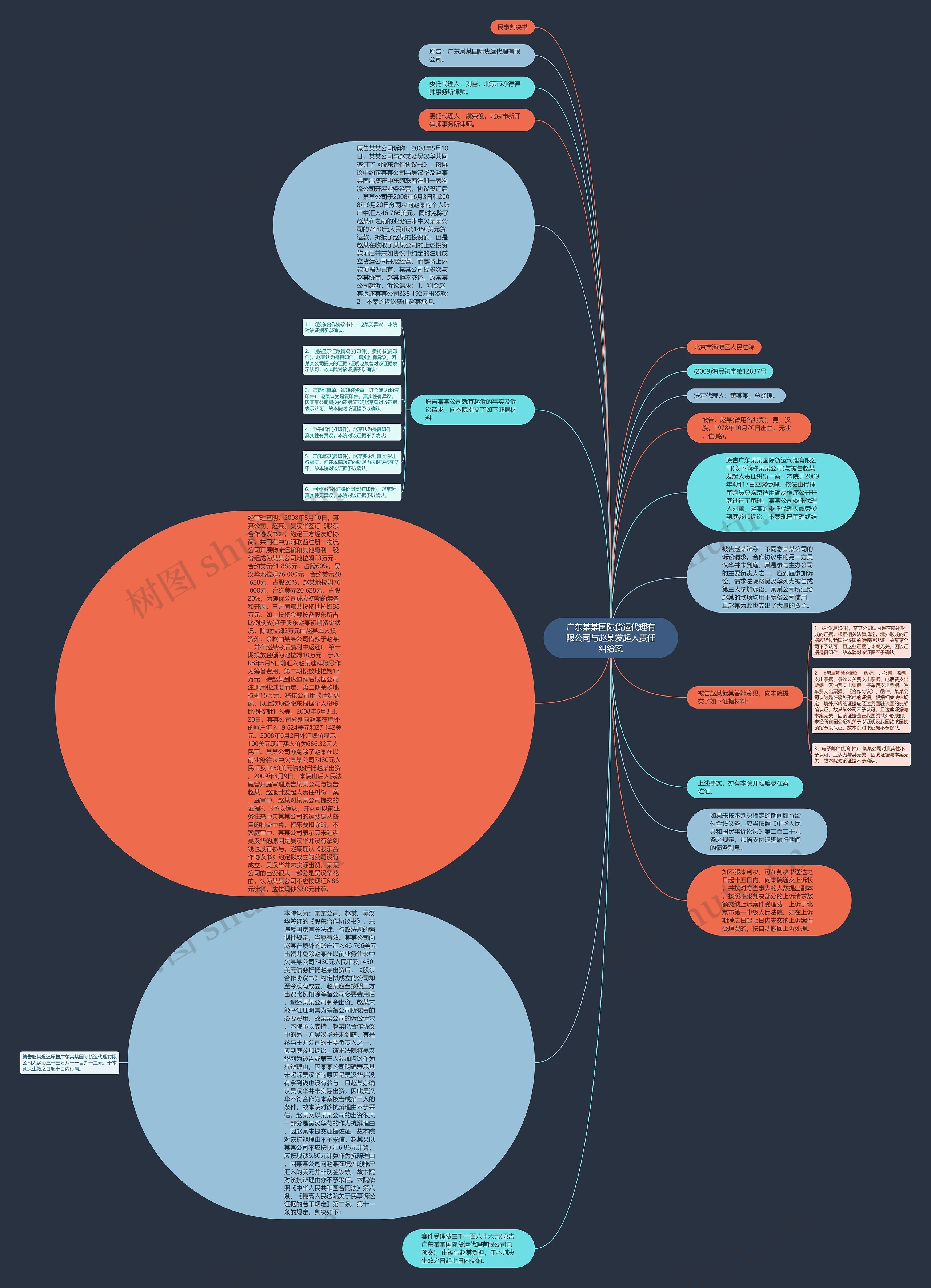 广东某某国际货运代理有限公司与赵某发起人责任纠纷案思维导图