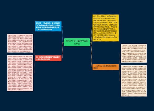 股东(大)会召集程序瑕疵及补救