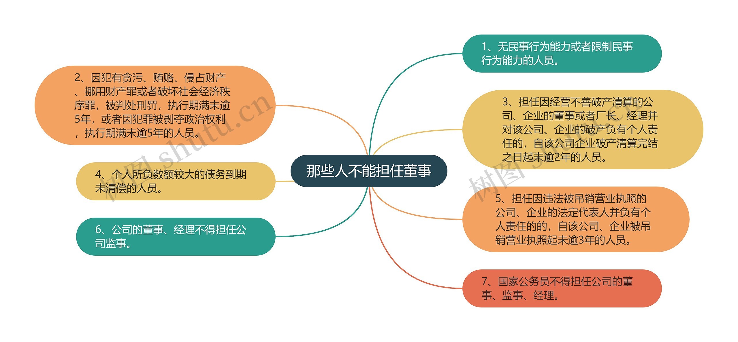 那些人不能担任董事思维导图