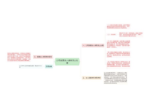 公司变更法人债务怎么处理