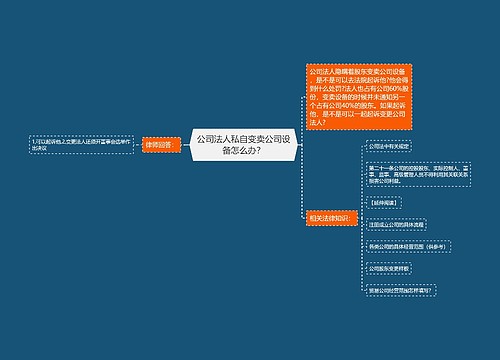 公司法人私自变卖公司设备怎么办？