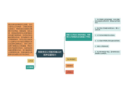 有限责任公司股权确认时各种证据效力