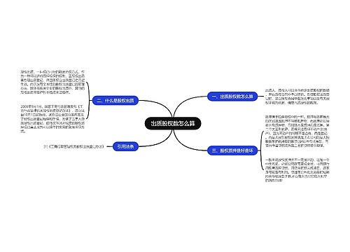 出质股权数怎么算