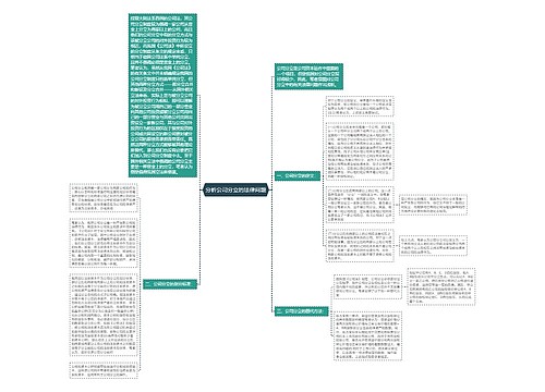 分析公司分立的法律问题