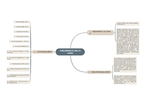 申请注册商标可以做公司名称吗