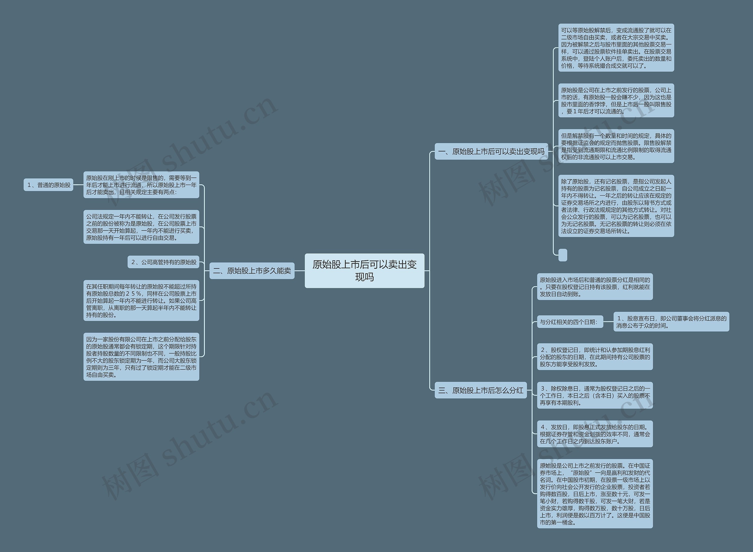 原始股上市后可以卖出变现吗思维导图
